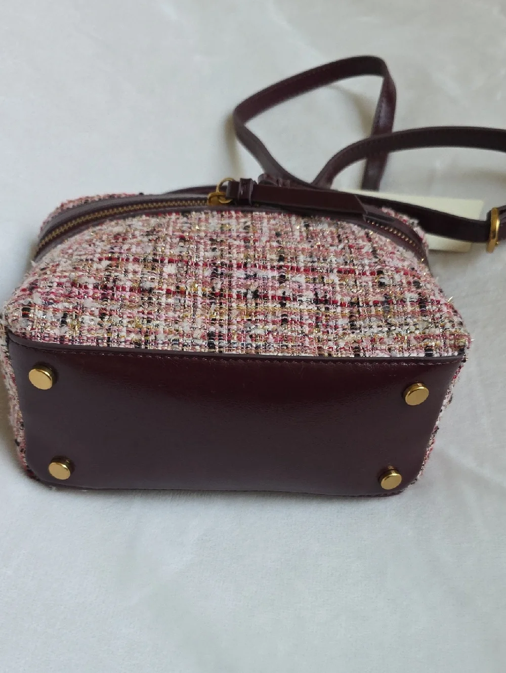 Ted‎ Baker Tweed Satchel Crossbody Bag. NWT.
